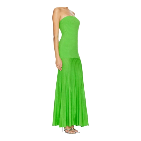 Line & Dot Arlo Tube Dress in Electric Green  New With Tags Sz Large - Picture 1 of 11